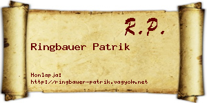 Ringbauer Patrik névjegykártya